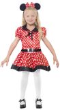 Rood wit gestipt minnie mouse jurkje