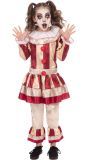 Rood Wit Gestreepte Clown Outfit Meisjes