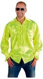 Rouche blouse luxe lichtgroen heren