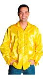 Rouches blouse geel luxe heren
