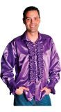 Rouches blouse paars luxe man