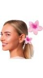Roze Bloem Haarclip