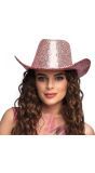 Roze Cowboy Hoed Pailletten
