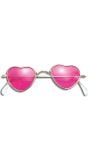 Roze disco fever bril