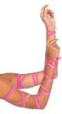 Roze elastieken arm banden