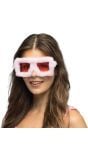 Roze Fluffy Partybril