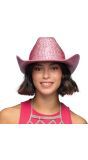 Roze Glitter Cowboyhoed met Diamanten