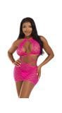 Roze Halter Mini Netjurk Dames