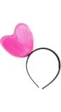 Roze hart hoofdband
