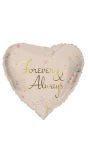 Roze hartvormig forever folieballon