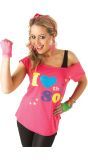 Roze Jaren 80 Shirt Dames