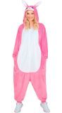 Roze Konijnen Onesie Volwassenen
