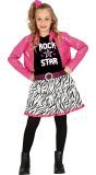 Roze rockster outfit meisjes