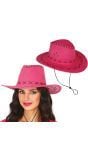 Roze Suède Cowboyhoed Dames