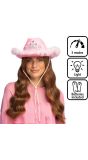 Roze Vrijgezellenfeest LED Cowboyhoed