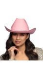 Roze Westernhoed met Glitterrand