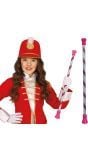 Roze Witte Majorette Stok