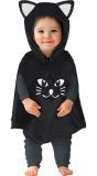 Schattige Zwarte Kat Poncho Baby