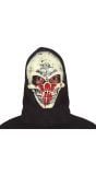 Schedel bloedneus masker met kap halloween