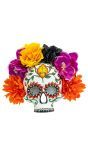 Schedelmasker met Kleurige Bloemen