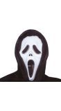 Scream masker met kap zwart