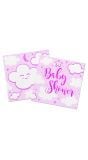 Servetten babyshower roze 20 stuks