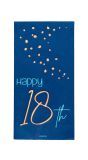 Servetten elegant true blue 18 jaar 10 stuks