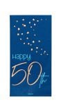 Servetten elegant true blue 50 jaar 10 stuks