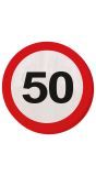 Servetten verkeersbord 50 jaar 20 stuks