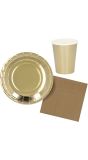 Servies Set Kinderfeestje Goud 6 stuks