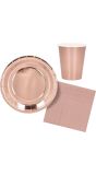 Servies Set Kinderfeestje Roségoud 6 stuks