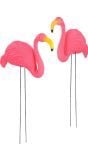 Set Van 2 Roze Nep Flamingo's Tuindecoratie