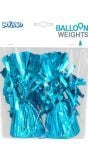 Set van 2 Turquoise Blauwe Ballongewichten Folieballon