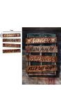Set van 4 raam bedekkings posters 70 x 13 cm halloween