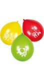 Set van 6 Safari Latex Ballonnen