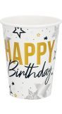 Set Van 8 Papieren Bekertjes Happy Birthday