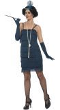 Sexy flapper Gatsby blauw