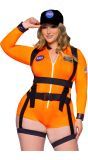 Sexy Plus Size Oranje Ruimte Outfit
