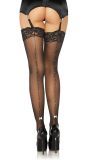 Sexy Stockings Zwart met Naad en Strikjes