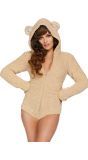 Sexy Teddybeer Onesie Dames Pluche