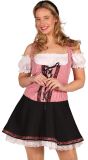 Sexy Tiroler Jurkje Rood Wit met Petticoat Dames