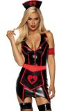 Sexy verpleegster outfit leatherlook