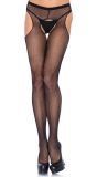 Sexy visnet panty zwart smalle gaten