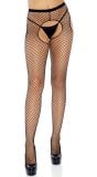 Sexy visnet panty zwart wijde gaten