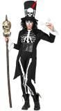 Skelet Zwarte Magie Priester Outfit Dames