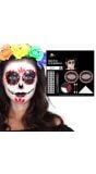 Skeleton dia de muertos make up set