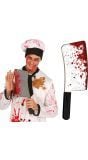 Slagersmes met bloed 40 cm halloween