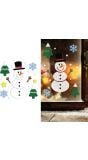 Sneeuwpop raam stickers gel kerst