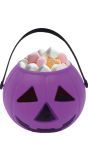 Snoepemmer Pompoen Paars 15 Cm Halloween