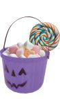 Snoepemmer Pompoen Paars 20 Cm Halloween